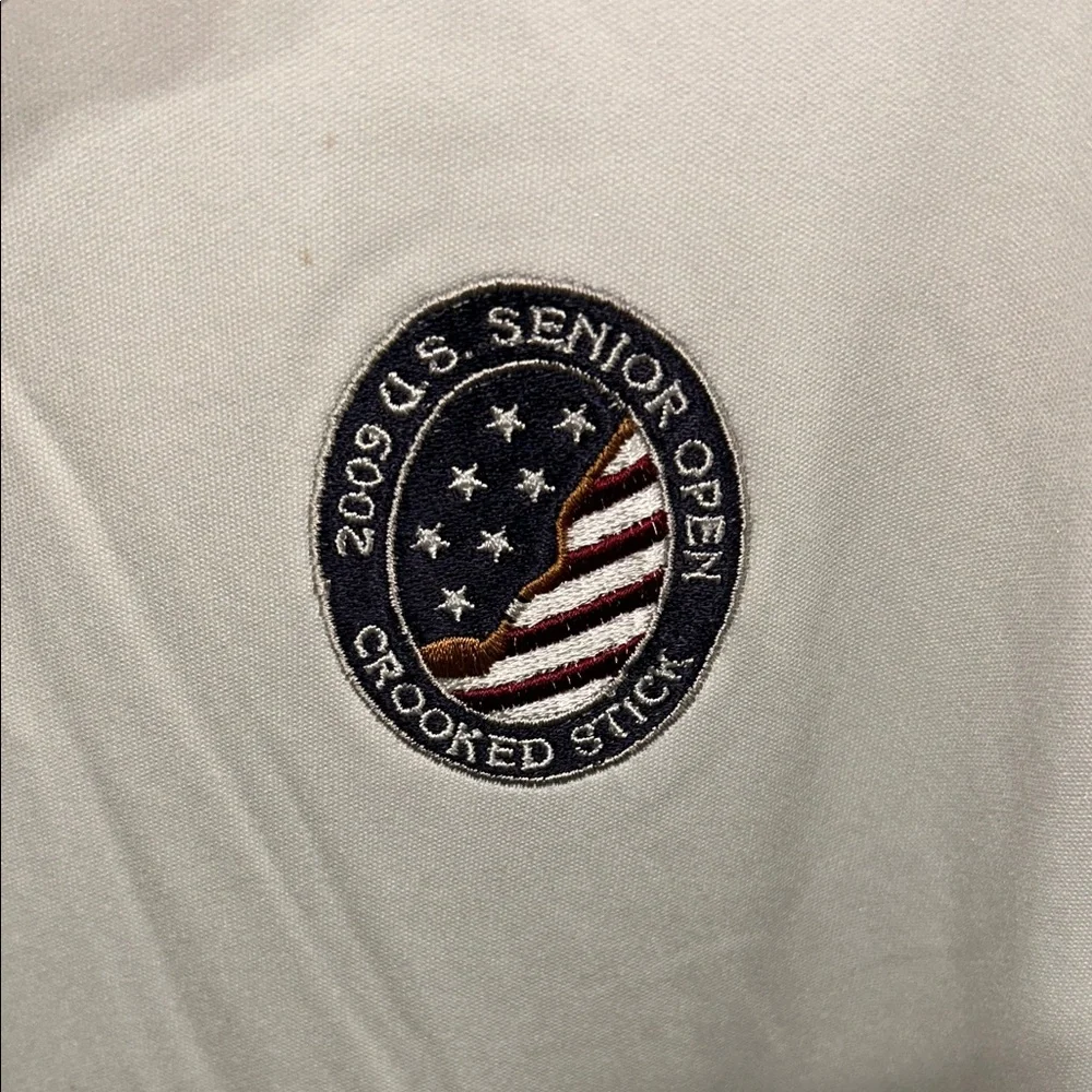 Adidas 2009 U.S. Senior Open Crooked Stick Classic White Polo with Black Trim- L